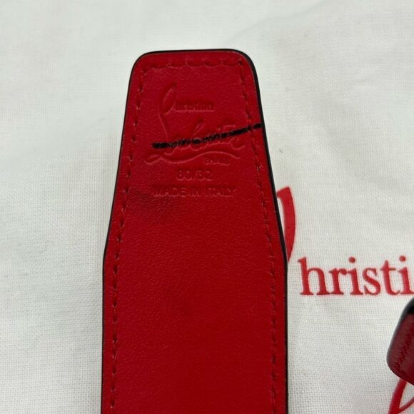 Women’s Christian Louboutin croc embossed leather belt size 80 cm/32 inches - Picture 7 of 9